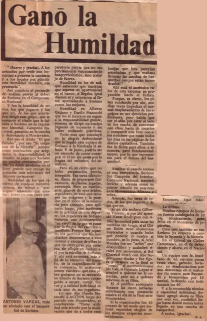 Recorte: Ganó la humildad